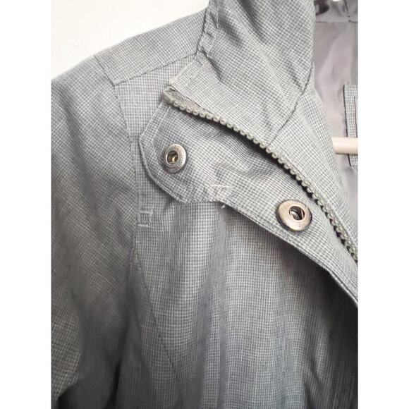 Eddie Bauer On The Go Trench Rain Jacket Hood Mid Length XS Grey Lightweight - Picture 3 of 7